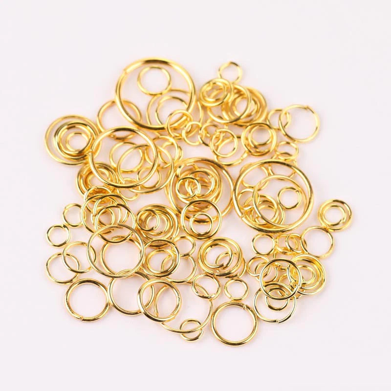 Diy Jewelry Accessories Iron Double Ring 10mm 12mm Split Ring Gold for Jewelry Making