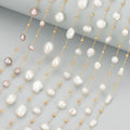 C323 1m/lot Chainstainless Steelnickel Freenatural Pearlhand Madejewelry Findingsdiy Bracelet Necklace Accessories