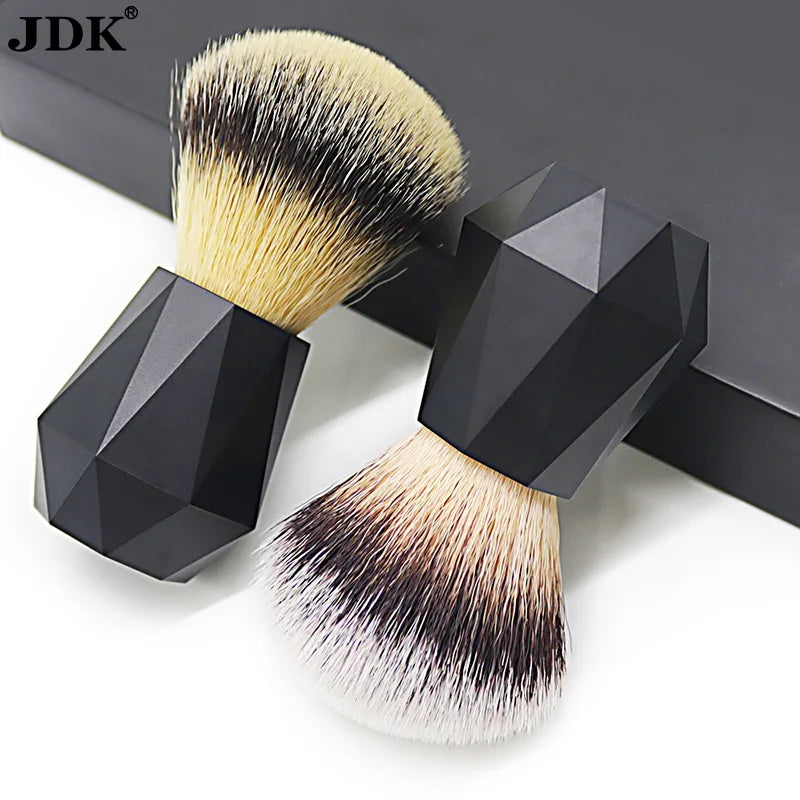Wholesale NEW Luxury Vegan Cruelty-Free Diamond Shaving Brush Synthetic Hair Private Label Mens Beard Grooming Stylish Barber