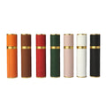 Luxury Portable 10ml Leather Mini Travel Perfume Sample Spray Bottle Empty Volume Packaging Screen Printing Pump Sprayer Glasses