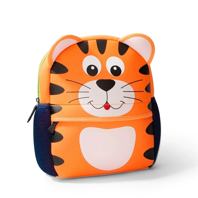 2025 Child tiger Design Cute Black High Quality Print Primary Kids Character School Backpack for Nursery