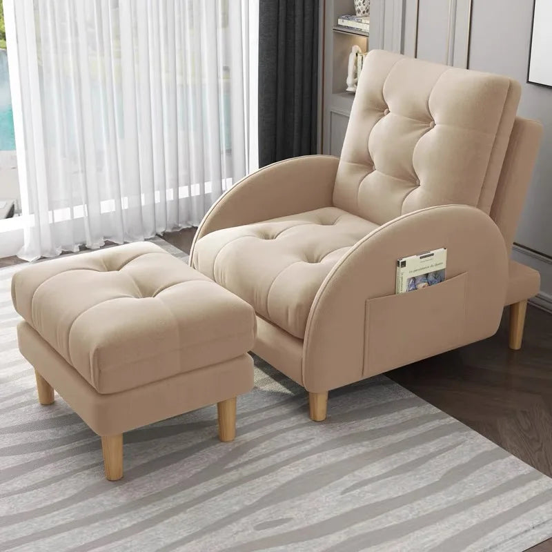 Single Folding Sofa Chair  Modern Design for Home Furniture Dual-Purpose for Living Room Bedroom Balcony in Small Apartments