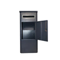 Large Outdoor Waterproof Free Standing Galvanized Steel Powder Coated Lockable Mail Parcel Drop Box Anti-Theft Post Delivery ISO