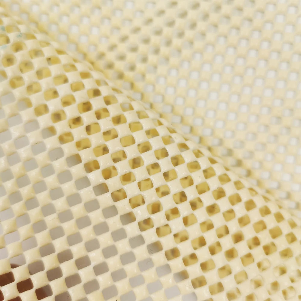 Grid Printed Anti-slip Foam Mesh PVC Coated 100% Polyester Waterproof Tear-Resistant Carpet Underlay Mat for Garment Car