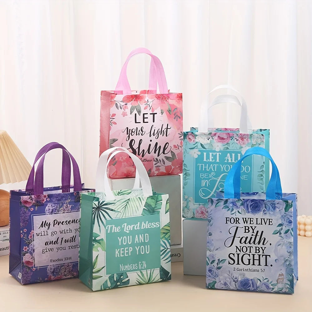 Customized Eco-Friendly Durable Non-Woven Gift Bag with Heat Pressed Lamination for Bible