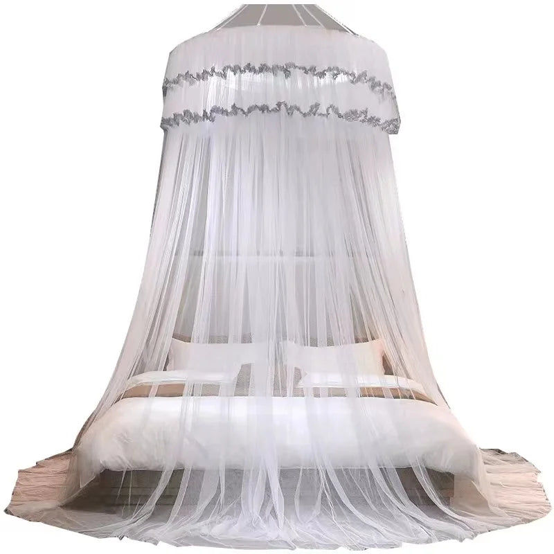 Hot Sale  Luxury Canopy Netting Princess  Canopy King Queen Size Mosquito Net with Support Moustiquaire Royal