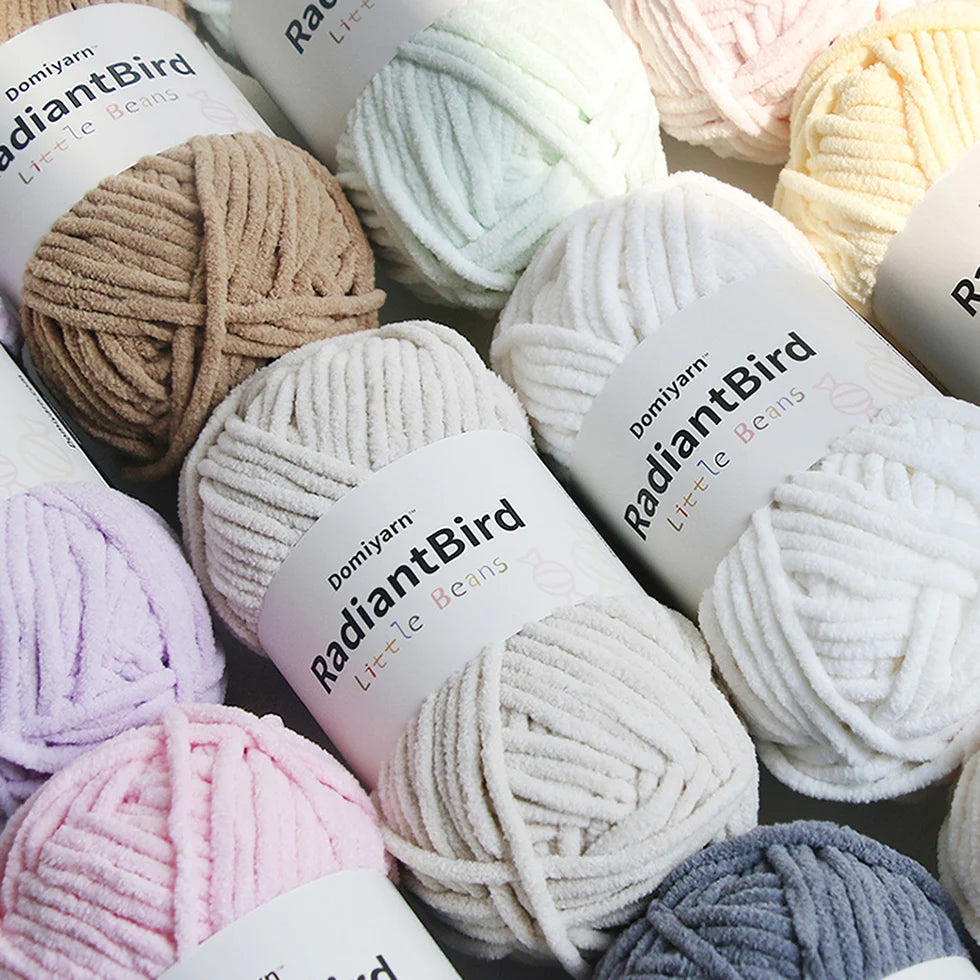 Domi Brand New Design Oem/Odm Little Beans 50G for Scarf Blanket Chunky Polyester Yarn