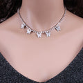 Heart Arrow  Tennis Necklace Chain With Luxury Drip Butterfly Charm Choker Bling Hip Hop Women Necklace