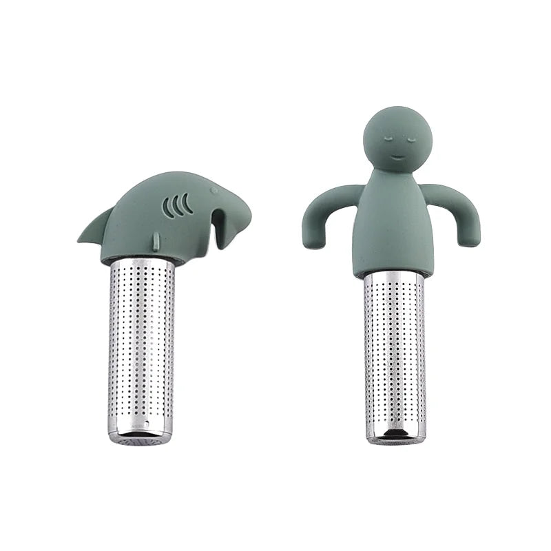 Non Plastic BPA Free Stainless Steel Reusable Tea Filter with Silicone Handle