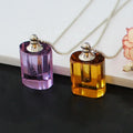 DIY Openable Aromatherapy Vial Necklaces Essential Oil Bottling Beads Chain Colorful Crystal Perfume Bottle Pendant Necklace