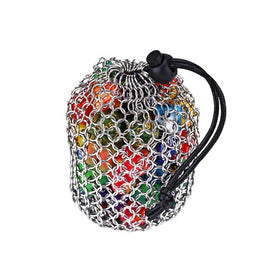 Chainmail Dice Bag 304 Stainless Steel Drawstring Empty Bag for DND RPG Games