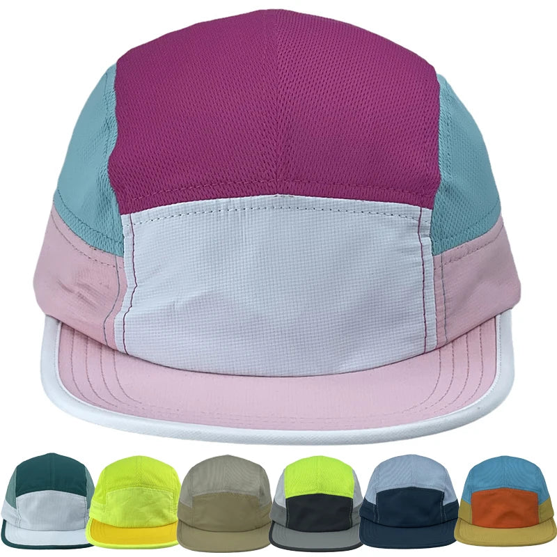 Summer Thin Lightweight Splicing Quick Drying Sports Running Dry-Fit Snapback Baseball Mesh Camp Cap