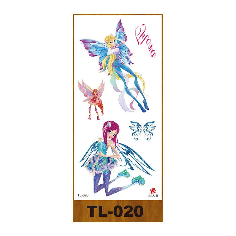 Free Sample Custom Temporary 3D Non-toxic Colorful Tattoo Sticker Mini Kids Body Art