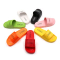 OEM Unisex Custom Print Slide Slippers Big Size with Logo Fashionable PVC Insole Material Men and Women's Flip Flops