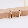2025 Wholesale New Retro Geometric Brass 16k Gold Plated Studs Hypoallergenic Women Ear Hooks Earring