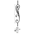 Ornamental Components Elements Wrought Iron Balusters for Staircase Railing Handrail Balustrade Balcony Gate Fence Parts