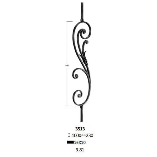 Ornamental Components Elements Wrought Iron Balusters for Staircase Railing Handrail Balustrade Balcony Gate Fence Parts