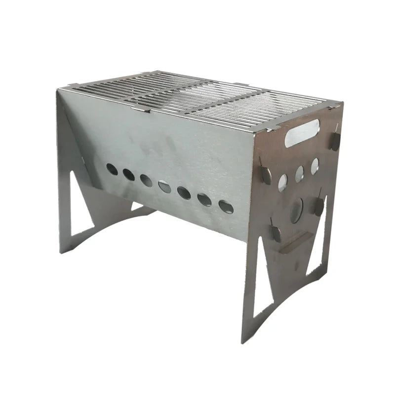 Burning Portable  BBQ Grill Folding Outdoor Camping Wood Stove
