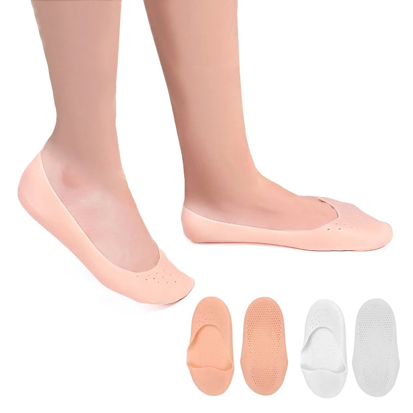 Moisturizer Silicone Moisturizing Gel SPA Socks Crack-Proof High Elastic Gel Socks Repair Dry Feet Cracked Heel HA00761
