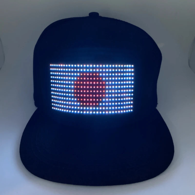 LED HatsLED Caps Display Message Blue Tooth Editable Cool Hat for Party