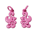 Custom Made Metal Logo Charms Enamel Jewelry Fitting Zinc Alloy Bracelet Accessory Gold Plating Buddhism Theme Pink Logo Pendant