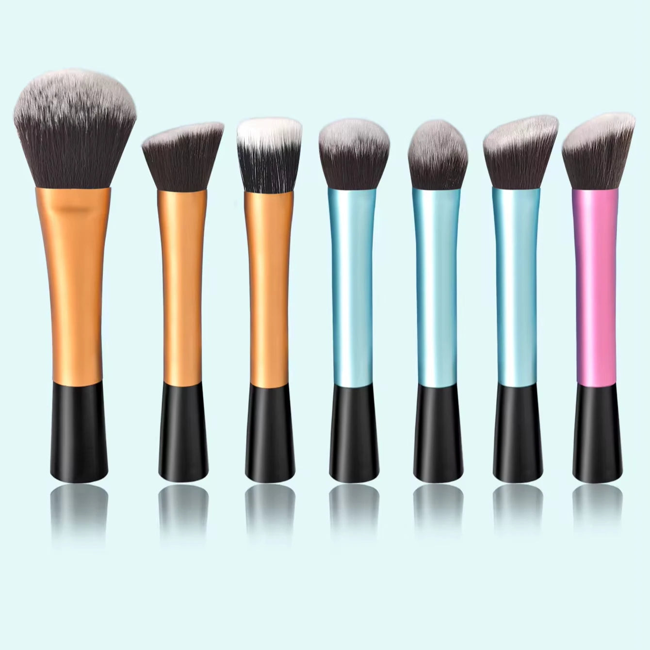Extra Large 7PCS Makeup Brush Soft Hair Soft Storage Bucket Professional Portable Loose Powder Foundation Brush Beauty Tools Set