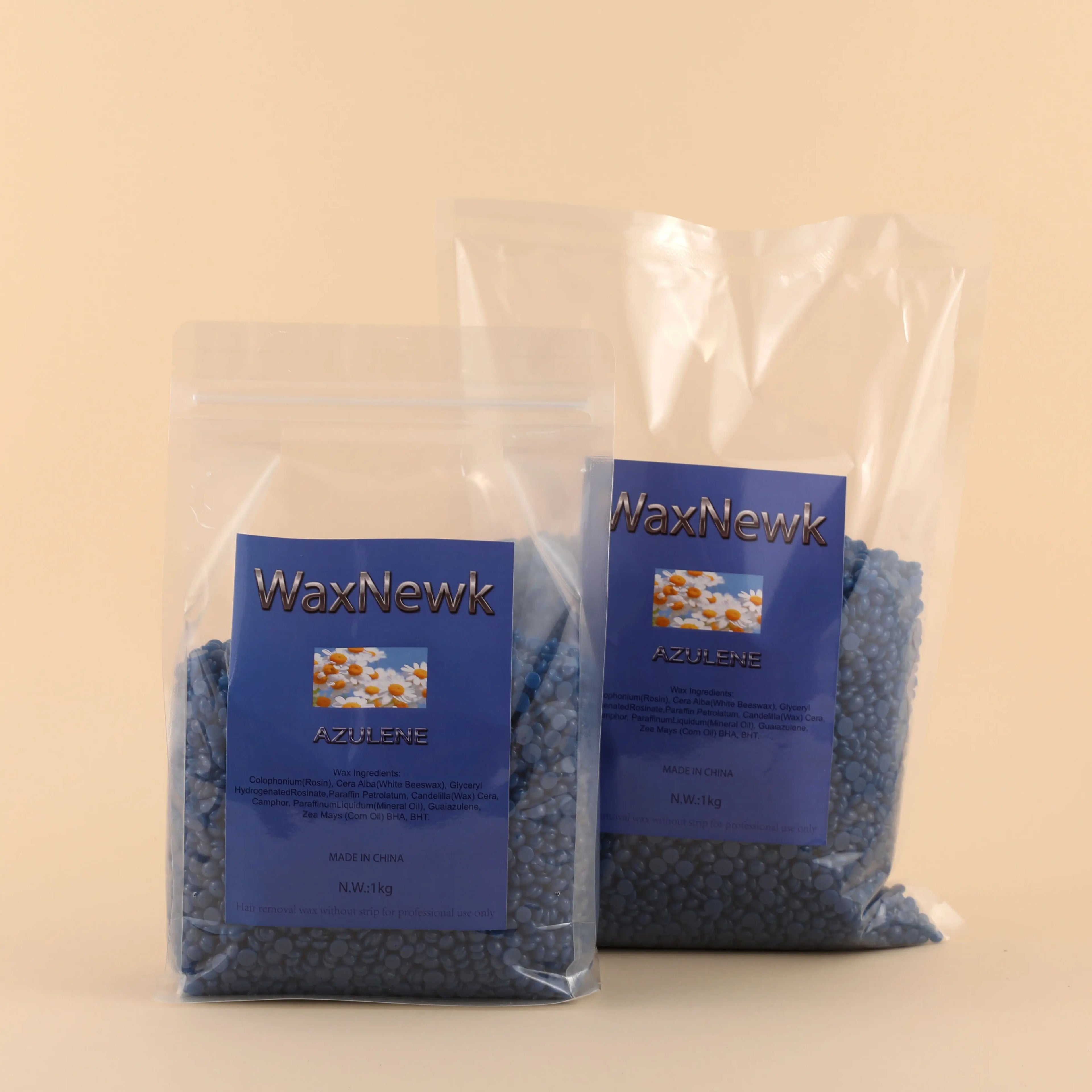 WaxNewK Beauty Salon Quality Factory Cheap Price 1kg Natural Milk Coconut Depilatory Wax Hair Removal Hard Strippless Wax Beans