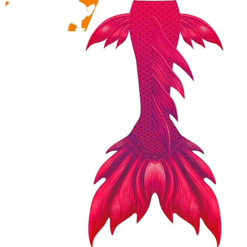 New Listing Spandex/Polyester Mermaid Tail Bikini 2 Piece Set with Monofin Fin & Flipper Print
