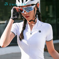 Custom Logo Summer Windproof Seamless Breathable Lightweight Four-Way Stretch Laser-Cut Women's Cycling Jerseys