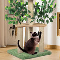 Pet Cat Product Modern Artificial Tree Branch Wood  Floor to Ceiling Multi-level Cat ToysTower Wooden Cat Tree & Scratcher