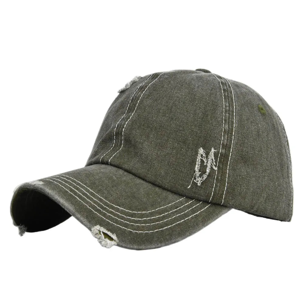 Wholesale Plain Classic Distressed Washed Cotton Men Women Gorras Baseball Cap Vintage Unstuctured Washed Adjustable Sports Caps