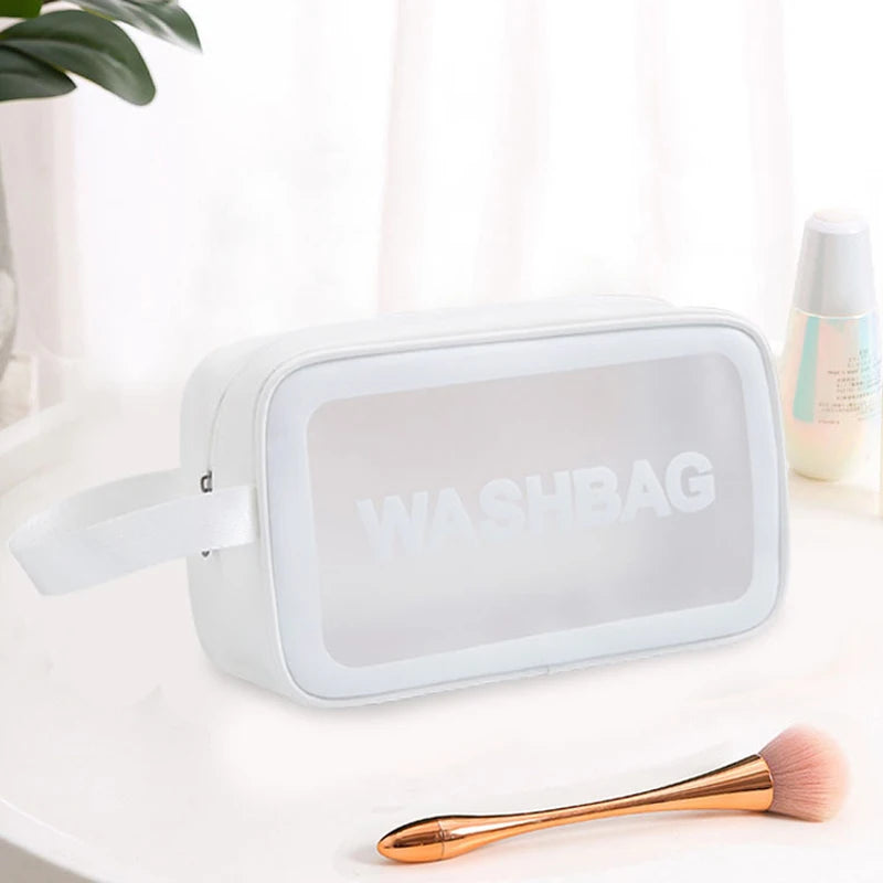 Wholesale Custom Logo  Makeup Travel Cosmetic Bag Wash Toiletry Bag Travel Custom logo Clear Pvc Cosmetic Bags for Cosmetics