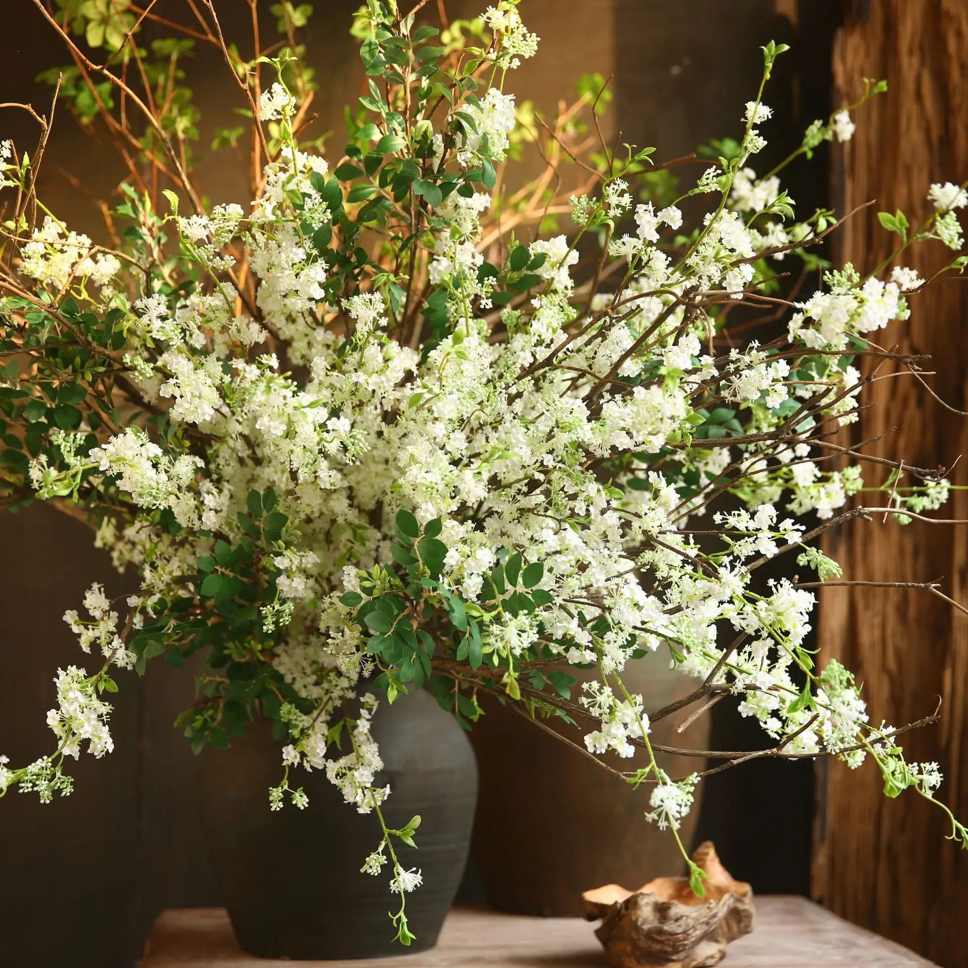 SWF001 Artificial Single Branch Long Stem Snow Willow Flower Wedding Decorative for Home Party Decoration