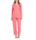 Elegant Summer Ladies Long Viscose Pajamas Set Luxury Women Sleepwear Charm Elastic Waist Full Length