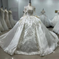 Jancember XS097 Gorgeous Satin Sequins Beaded Wedding Party Gowns Dresses for Girls