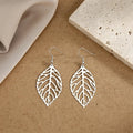 SR-127 Wholesale Vintage Metallic Earring Women Ear Jewelry Metal Alloy Hollow Leaf Earrings