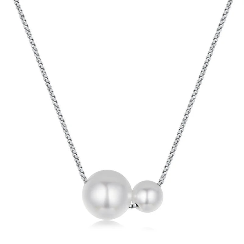 925 Sterling Silver Pearl Pendant Necklace for Women Dainty Gold Plated Pearl Choker Necklaces Birthday Jewelry Gift