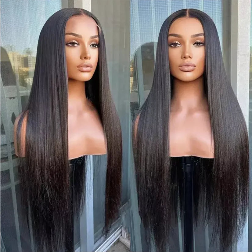 Factory Glueless Remy Brazilian Virgin Human Hair Lace Front Wig Bone Straight Transparent Lace Front Wigs for Black Women