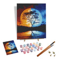 DIY Paint by Numbers Kit Tree Sun Moon Picture Landscape Painting by Numbers Abstract Art