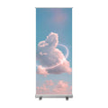 ECONOMIC PORTABLE ALUMINIUM RETRACTABLE ROLL up BANNER DISPLAY STAND for EXHIBITION