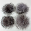 New Natural Big Fluffy Fox & Raccoon Fur Pompoms with Elastic Loops 14cm-17cm Pets Toys DIY Hat Scarves Bags Accessories Pompons