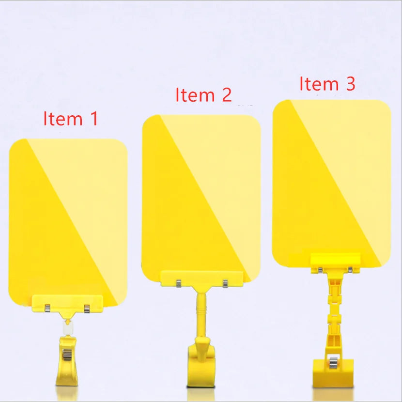 Hookei Sign Price Display Clip Plastic Pop Holder Picture Display with Clip Label Sign Holder