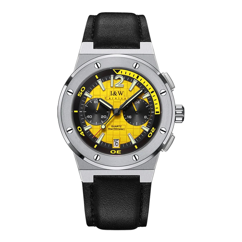 Carnival Unisex Men's and Women's 50M Waterproof Automatic Wristwatch Sapphire Luminous 100% Miyota Movement Carnival Brand