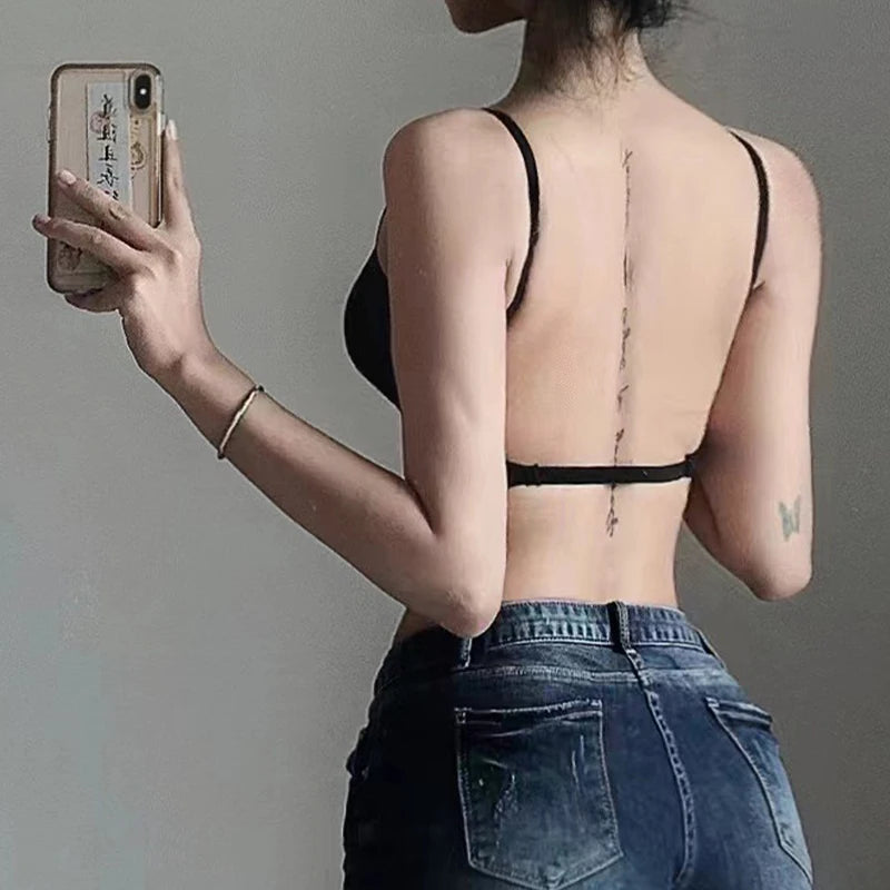Dropshipping French Seamless Back Beauty Bra Big U Smooth Underwear Soft Wireless Push up Bra