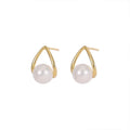 New Design 18K Gold Plated S925 Sterling Silver Fresh Water Pearl Earrings Jewelry Pearl Bridal Earrings Pearl Earring