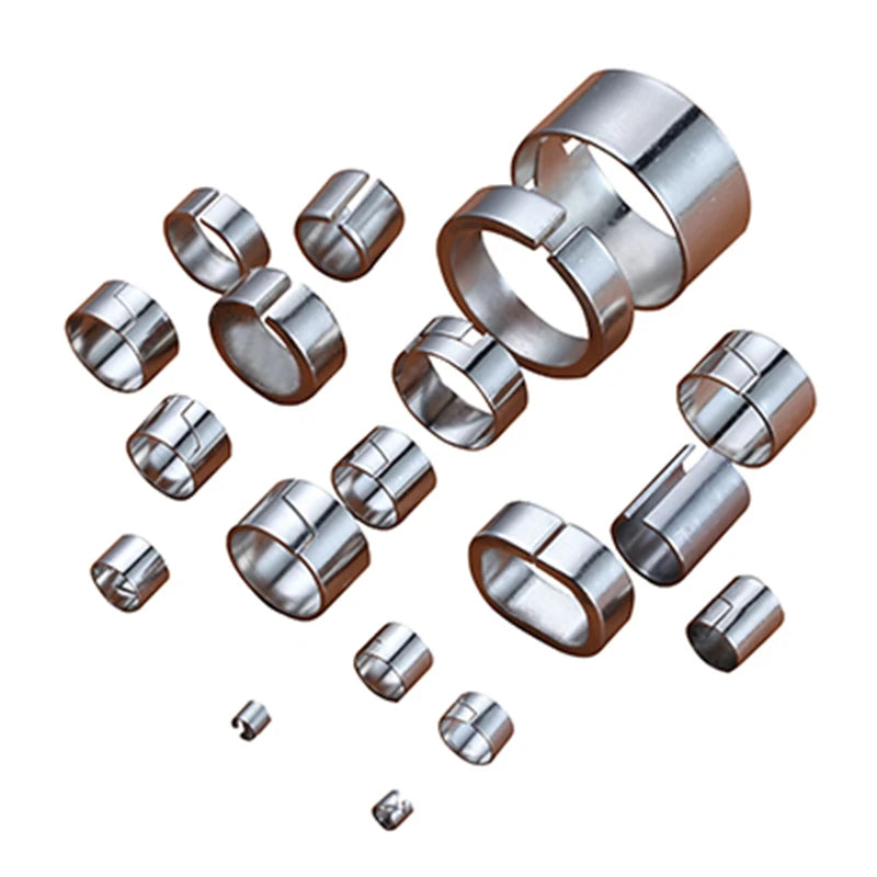 65Mn Manganese Steel Automobile Bushing With Opening and 304 Stainless Steel Elastic Pin Ring for Mechanical Hardware