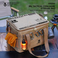 30L Tactical Cookware Camping Storage Bag 600D Oxford Waterproof Gas Stove/Tableware Organizer for Outdoor Picnic Hiking