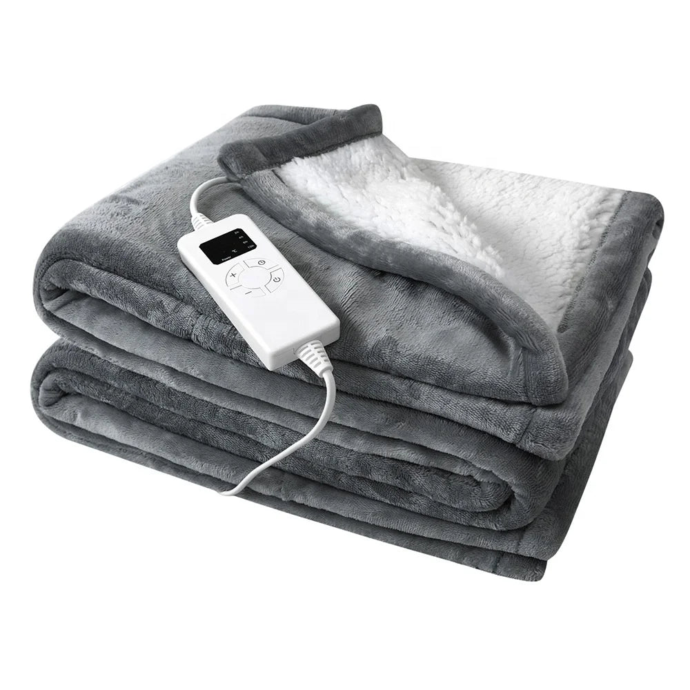 USB Heated Blanket Car Blanket Machine Washable Super Cozy Soft Heated Blanket with Timing Function