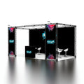 Custom Portable Aluminum Black Truss Frame Modular Design Expo Trade Show Displays