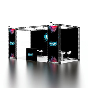 Custom Portable Aluminum Black Truss Frame Modular Design Expo Trade Show Displays